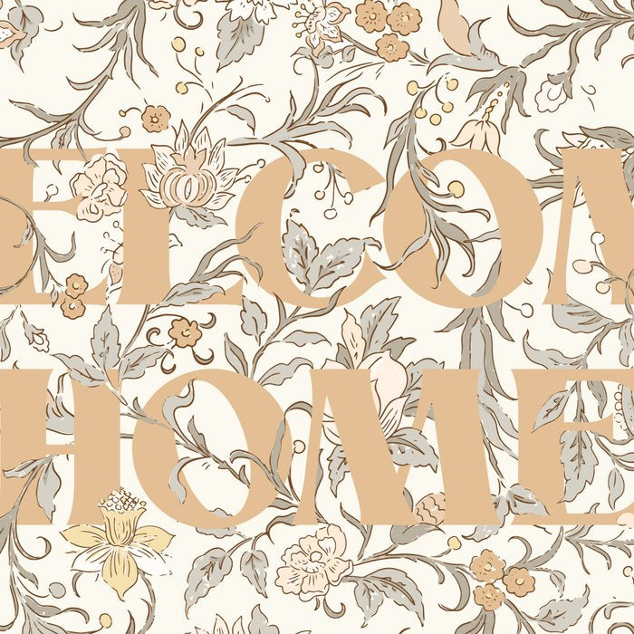 Hand Drawn Jacobean Floral - Apricot Sage Coffee Mug Gallery Image 2