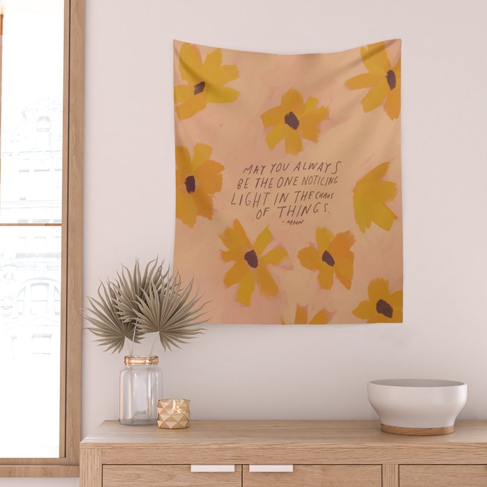 Noticing Light In The Chaos Of Things Wall Tapestry Gallery Image 2