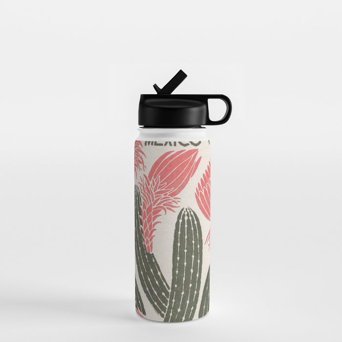 Cactus, El Maestro, Vintage Mexico Travel Poster Water Bottle Gallery Image 1