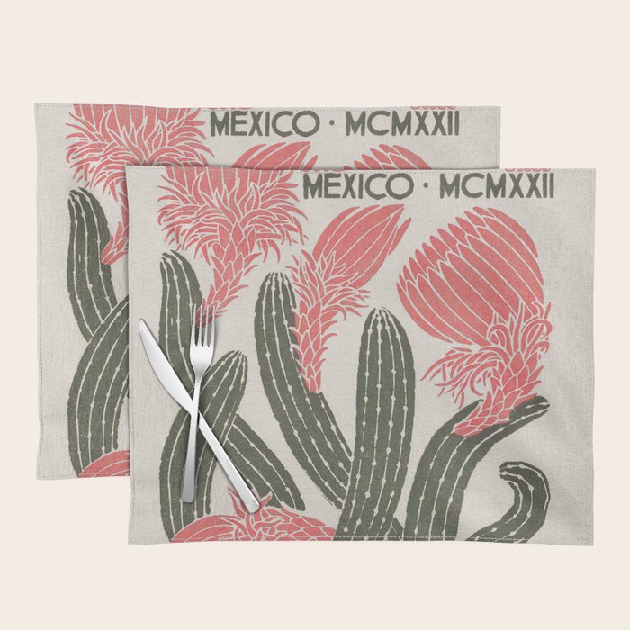 Cactus, El Maestro, Vintage Mexico Travel Poster Placemat Gallery Image 1