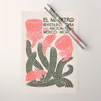 Cactus, El Maestro, Vintage Mexico Travel Poster Wrapping Paper Gallery Image 1