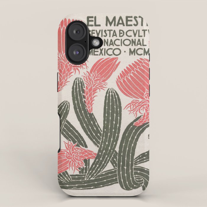 Cactus, El Maestro, Vintage Mexico Travel Poster iPhone Case Gallery Image 1