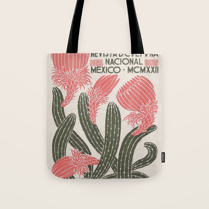 Cactus, El Maestro, Vintage Mexico Travel Poster Tote Bag Gallery Image 1