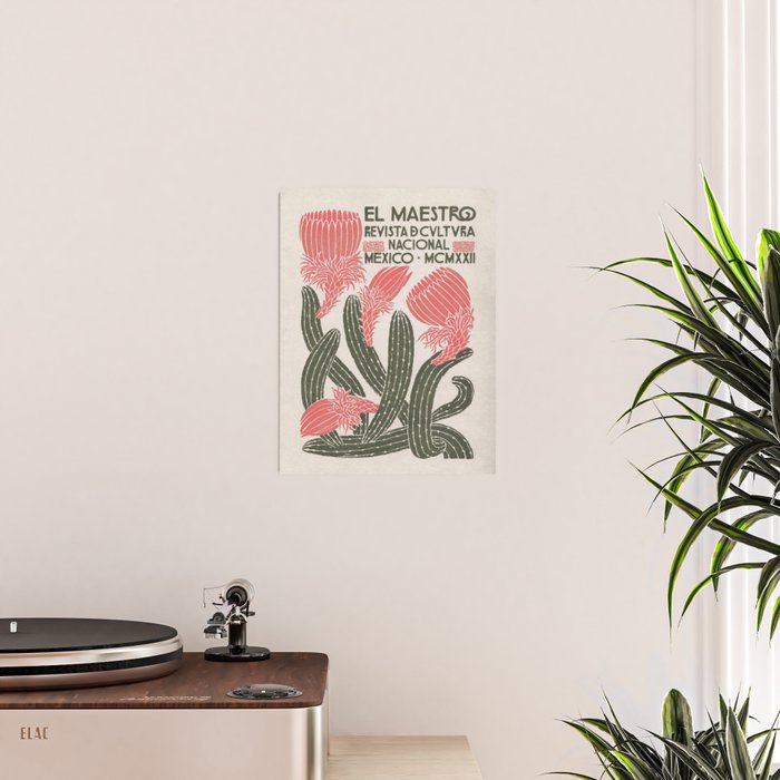 Cactus, El Maestro, Vintage Mexico Travel Poster Poster Gallery Image 2