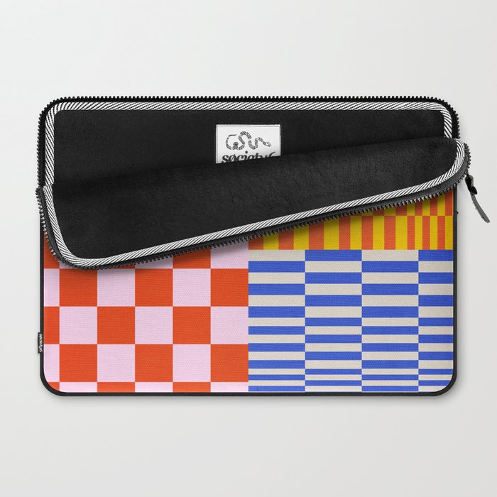 Retro Checkerboard Collage 03 Laptop Sleeve Gallery Image 2