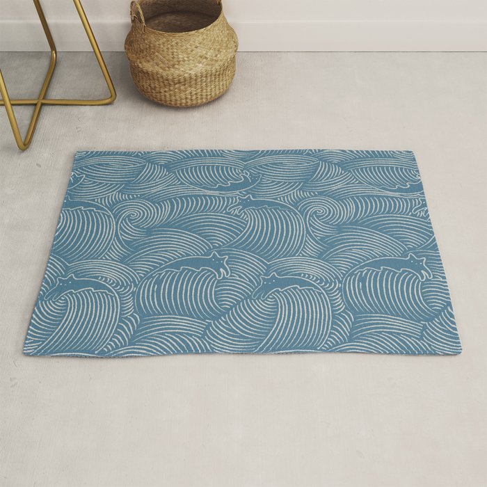 Cat Waves Pattern 2 Rug Gallery Image 1