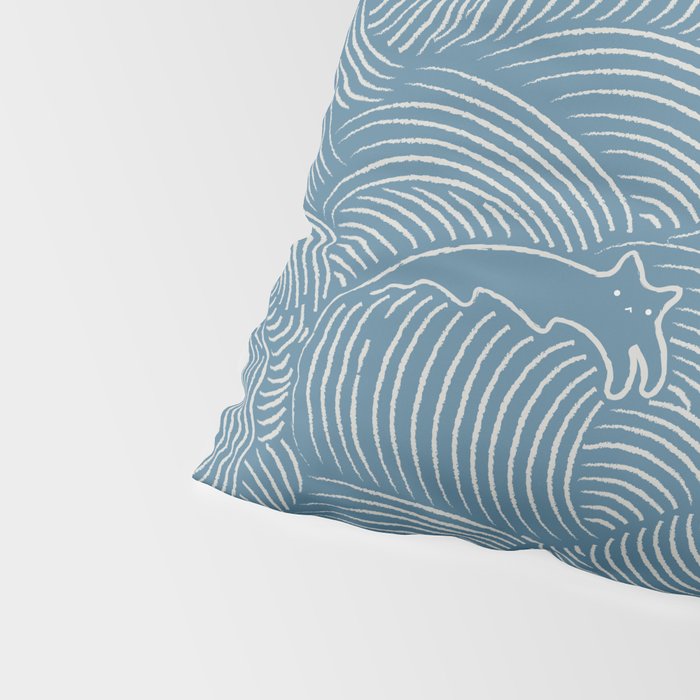 Cat Waves Pattern 2 Pillow Sham Gallery Image 4