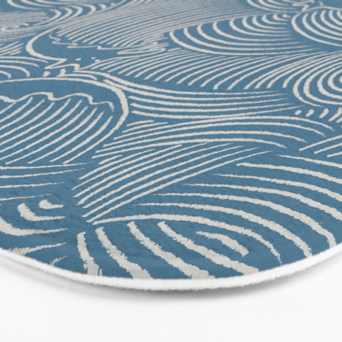Cat Waves Pattern 2 Bath Mat Gallery Image 3