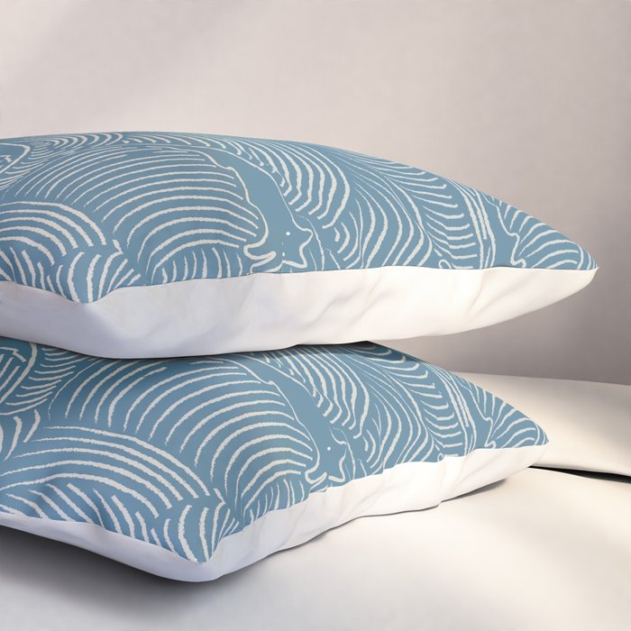 Cat Waves Pattern 2 Pillow Sham Gallery Image 3