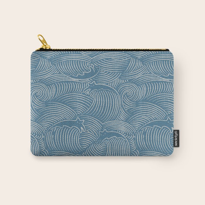 Cat Waves Pattern 2 Carry All Pouch Gallery Image 1