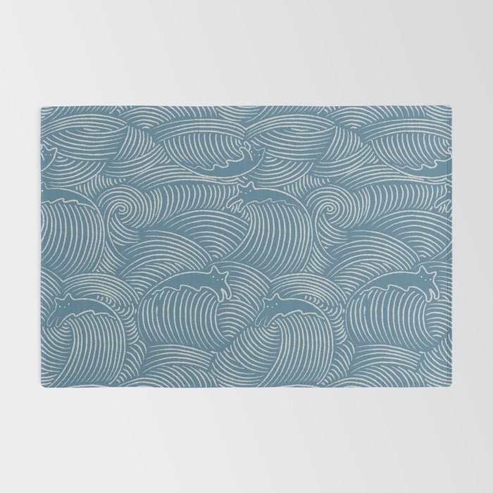 Cat Waves Pattern 2 Rug Gallery Image 2