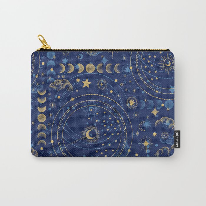 Pattern mystic celestial dark A Carry All Pouch Gallery Image 1