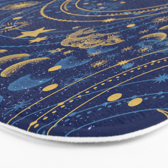 Pattern mystic celestial dark A Bath Mat Gallery Image 3