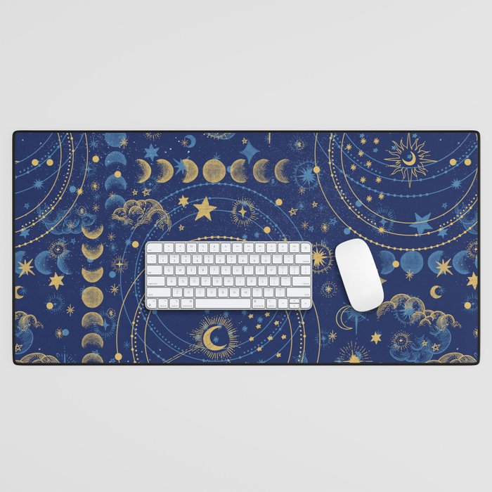 Pattern mystic celestial dark A Desk Mat Gallery Image 1