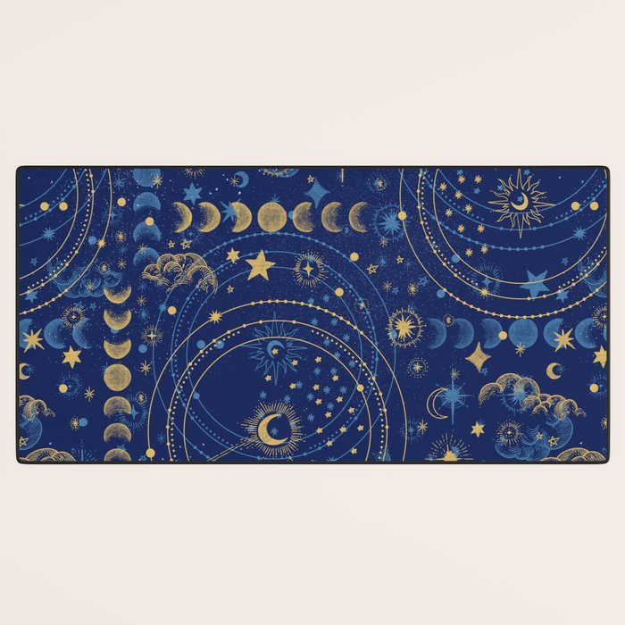 Pattern mystic celestial dark A Desk Mat Gallery Image 3