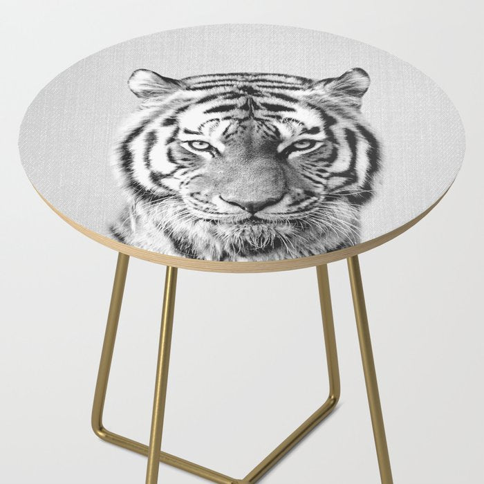 Tiger - Black & White Side Table Gallery Image 2