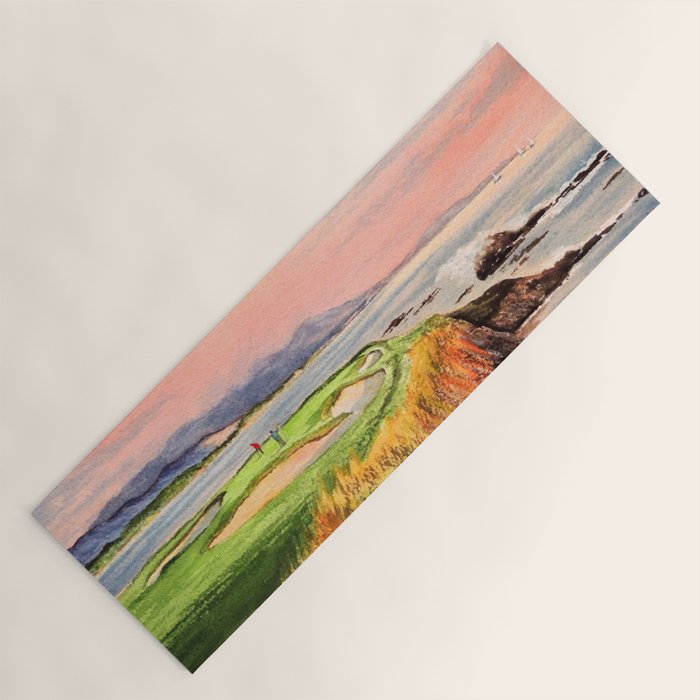 Pebble Beach Golf Course Hole 7 Yoga Mat Gallery Image 1