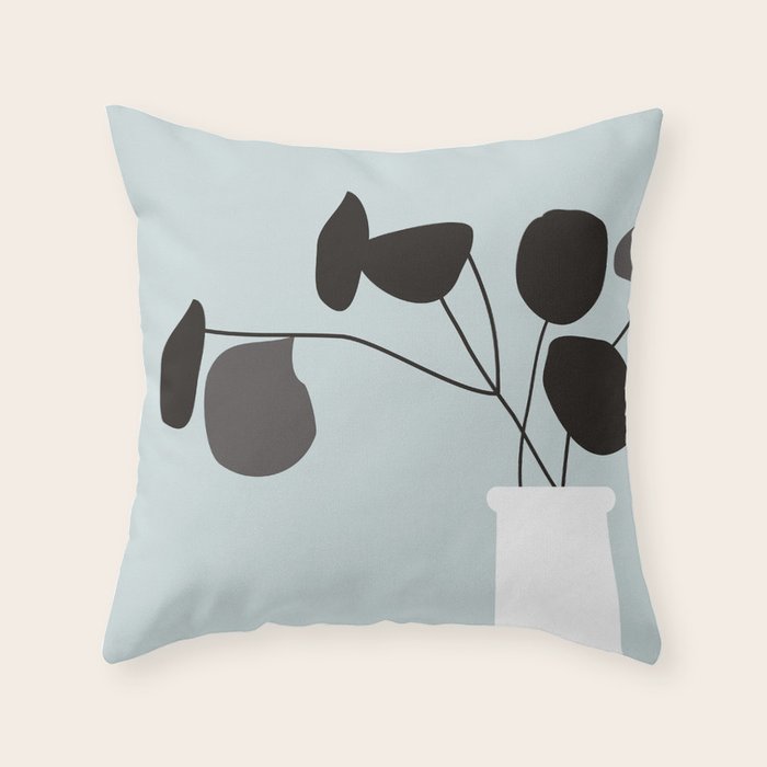 White Vase  Throw Pillow Gallery Image 6