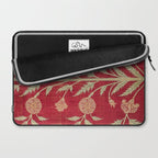 Vintage Distressed Red Floral Laptop Sleeve Gallery Image 2