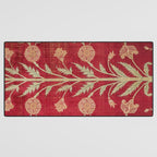 Vintage Distressed Red Floral Desk Mat Gallery Image 3