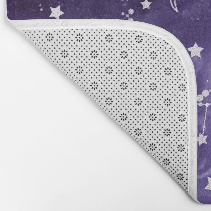 Zodiac Watercolor Ultraviolet Bath Mat Gallery Image 2