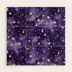 Zodiac Watercolor Ultraviolet Wood Wall Art Gallery Image 1