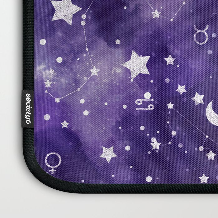 Zodiac Watercolor Ultraviolet Laptop Sleeve Gallery Image 3