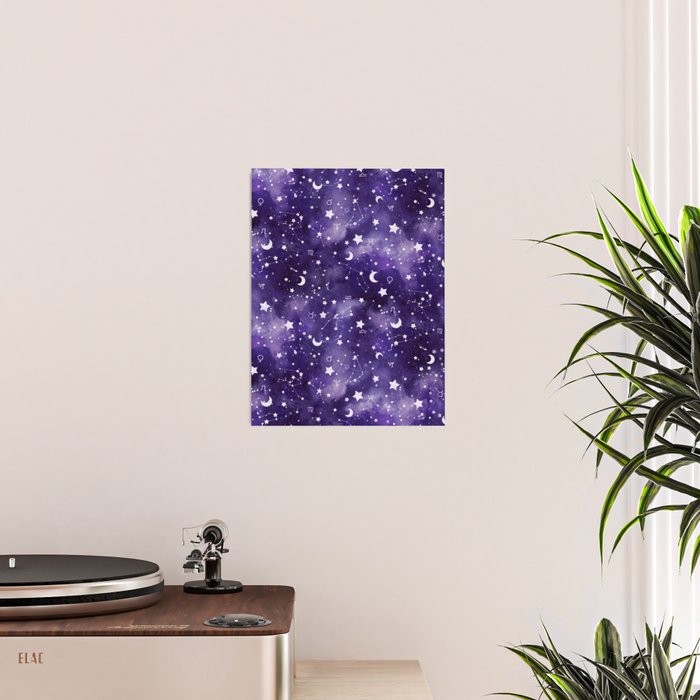 Zodiac Watercolor Ultraviolet Poster Gallery Image 2