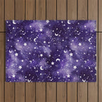Zodiac Watercolor Ultraviolet Outdoor Rug Gallery Image 1