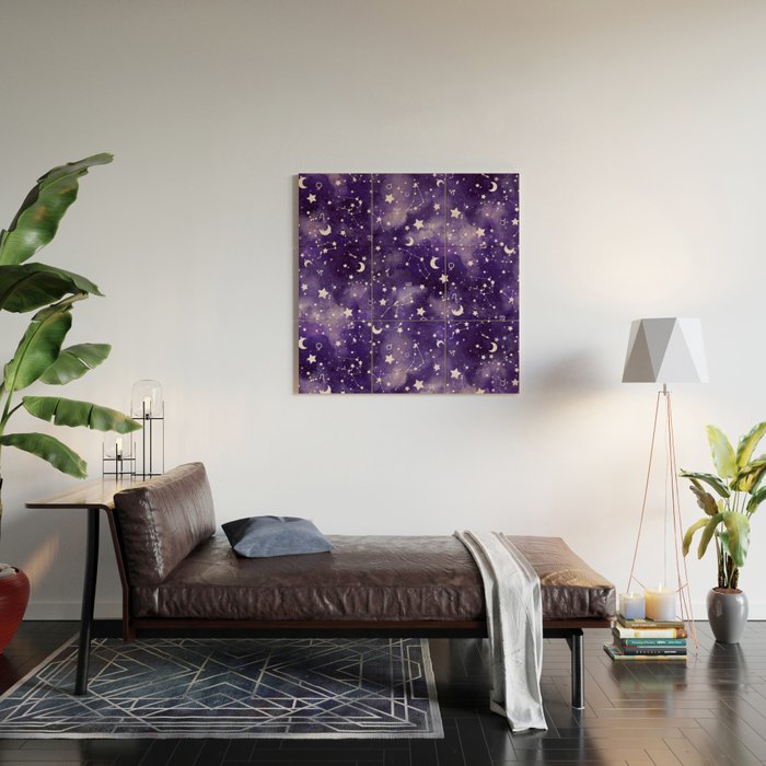 Zodiac Watercolor Ultraviolet Wood Wall Art Gallery Image 2