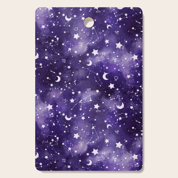 Zodiac Watercolor Ultraviolet Cutting Board Gallery Image 1