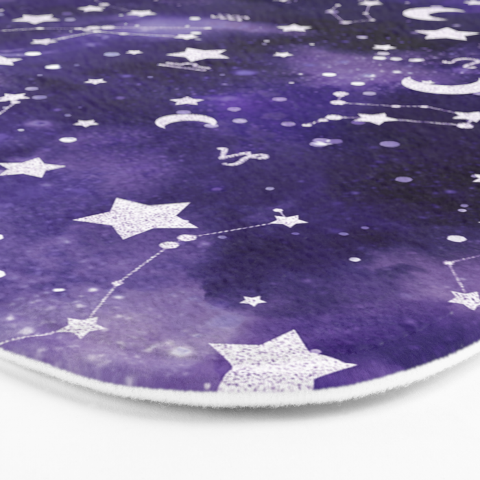 Zodiac Watercolor Ultraviolet Bath Mat Gallery Image 3