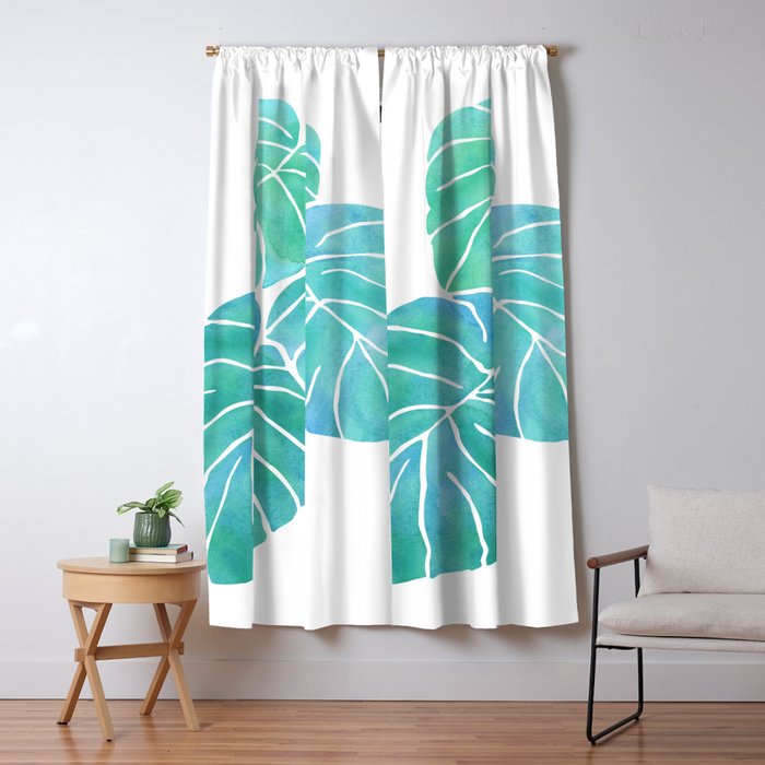 Monstera Tropical Plant Window Curtain Gallery Image 5
