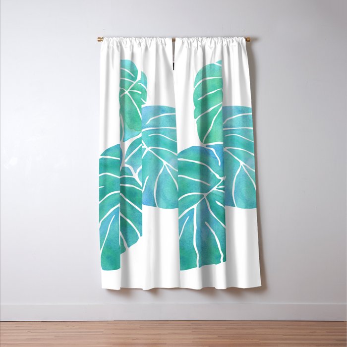 Monstera Tropical Plant Window Curtain Gallery Image 3