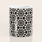Monochrome Floral Geometric Pattern Coffee Mug Gallery Image 4