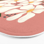 White Daisies On Pink Bath Mat Gallery Image 3