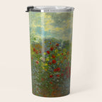 Claude Monet Impressionist Landscape Oil Painting A Corner of the Garden with Dahliass Travel Mug Gallery Image 3