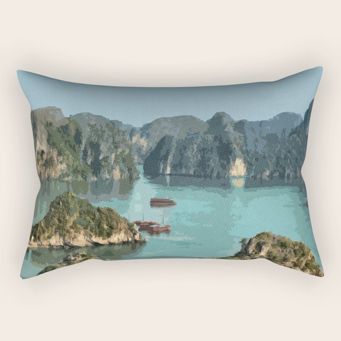 Visit Háº¡ Long Bay Rectangular Pillow Gallery Image 2
