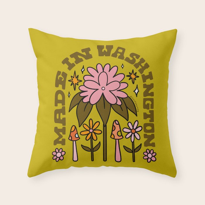 Made In Washington Throw Pillow Gallery Image 1