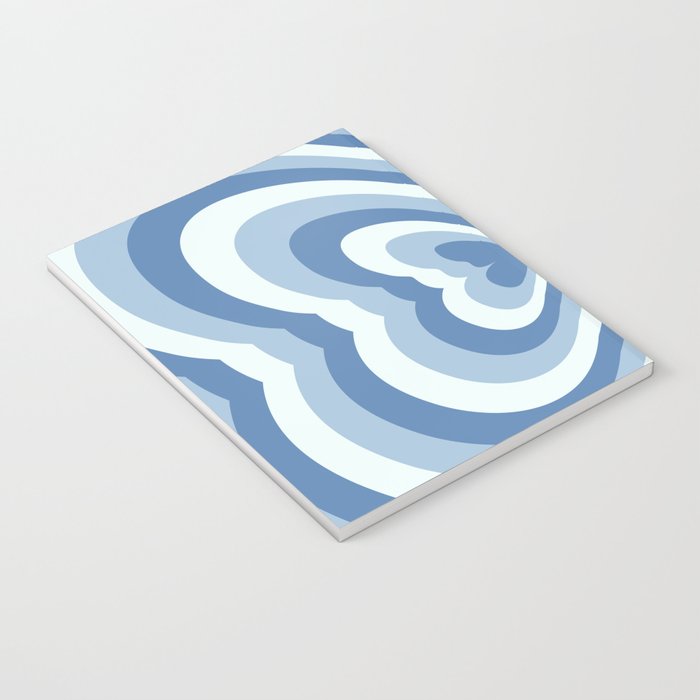 Retro 70s Butterfly in Ocean Blue Notebook Gallery Image 3
