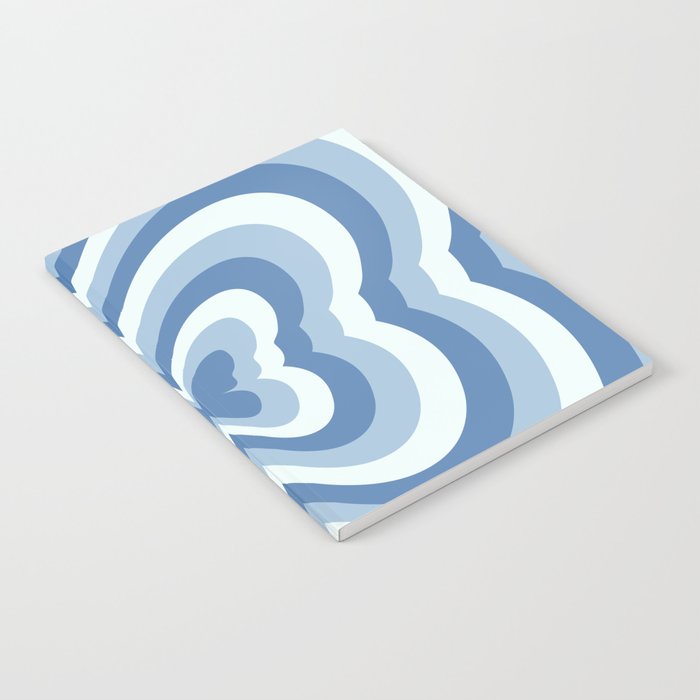 Retro 70s Butterfly in Ocean Blue Notebook Gallery Image 1