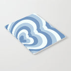 Retro 70s Butterfly in Ocean Blue Notebook Gallery Image 2
