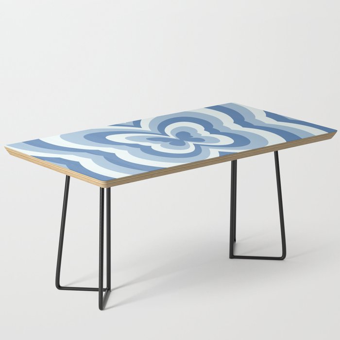 Retro 70s Butterfly in Ocean Blue Coffee Table Gallery Image 1