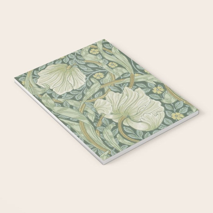 William Morris Vintage Pimpernel Privet Slate Mint Green Notebook Gallery Image 3