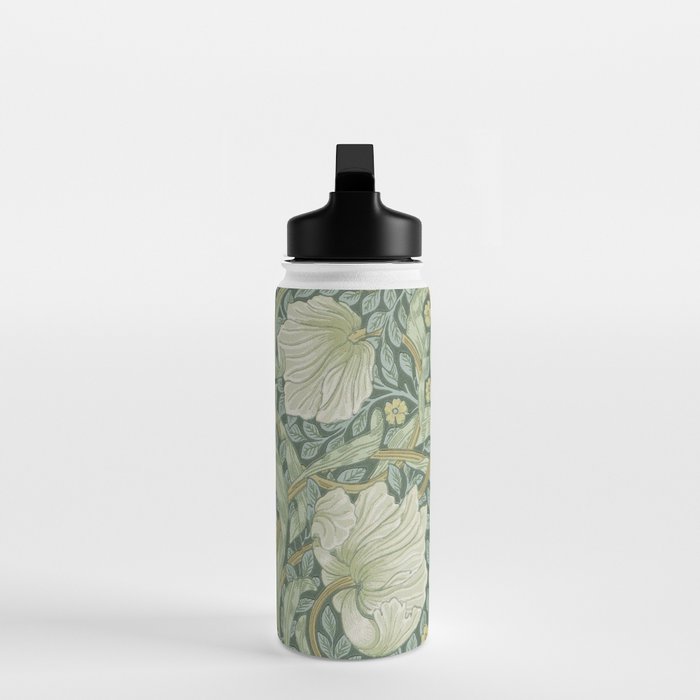 William Morris Vintage Pimpernel Privet Slate Mint Green Water Bottle Gallery Image 3