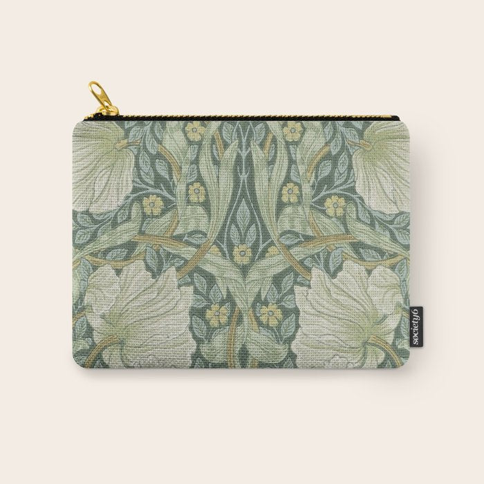 William Morris Vintage Pimpernel Privet Slate Mint Green Carry All Pouch Gallery Image 1
