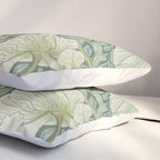 William Morris Vintage Pimpernel Privet Slate Mint Green Pillow Sham Gallery Image 3
