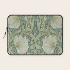 William Morris Vintage Pimpernel Privet Slate Mint Green Laptop Sleeve Gallery Image 1