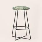 William Morris Vintage Pimpernel Privet Slate Mint Green Stool Gallery Image 1