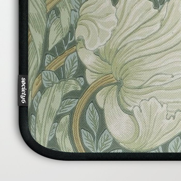 William Morris Vintage Pimpernel Privet Slate Mint Green Laptop Sleeve Gallery Image 3